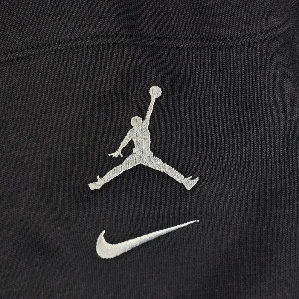 Jordan Shorts Mens L Black Terry Fleece MVP Graphic Fleece Drawstring 28386